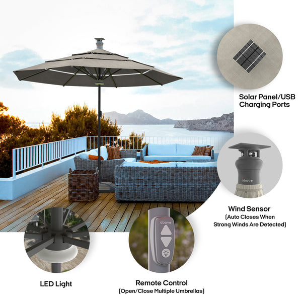 Height Series Smart Umbrella with Sunbrella® Fabric
