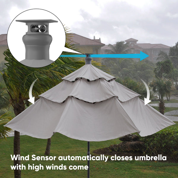 Height Series Smart Umbrella with Sunbrella® Fabric