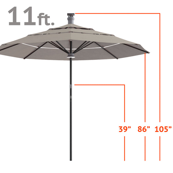 Height Series Smart Umbrella with Sunbrella® Fabric