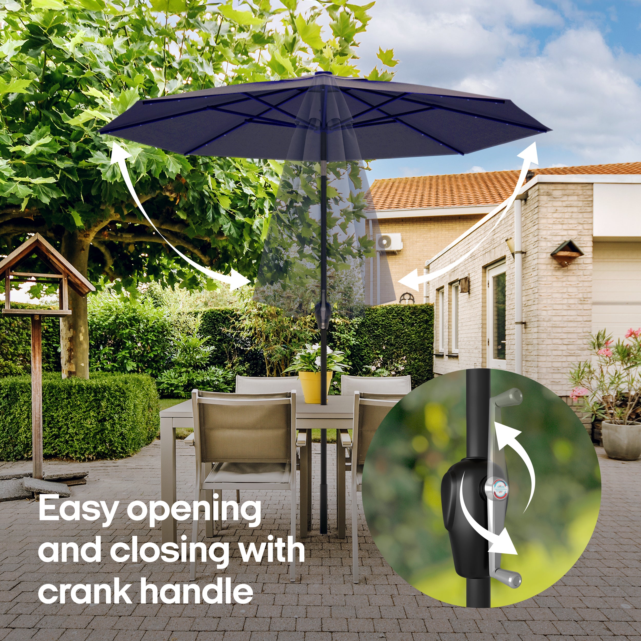Above 10 Feet Solar LED Aluminum Patio Market Umbrella – The Above Above 10 Feet Solar LED Aluminum Patio Market Umbrella – The Above