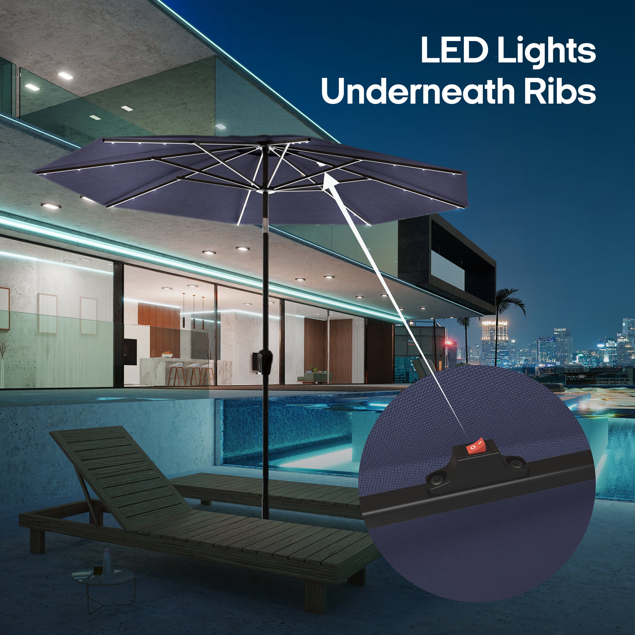 Above 10 Feet Solar LED Aluminum Patio Market Umbrella – The Above Above 10 Feet Solar LED Aluminum Patio Market Umbrella – The Above