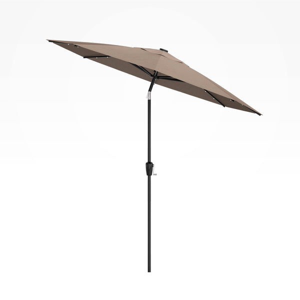 Above 10 Feet Solar LED Aluminum Patio Market Umbrella