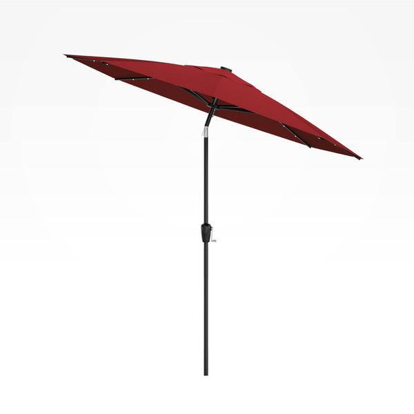 Above 10 Feet Solar LED Aluminum Patio Market Umbrella