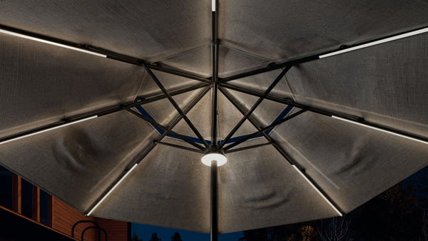 Above Height 2 Premium Series 10ft Smart Umbrella with 8pcs Rib Lights and Sunbrella® Fabric