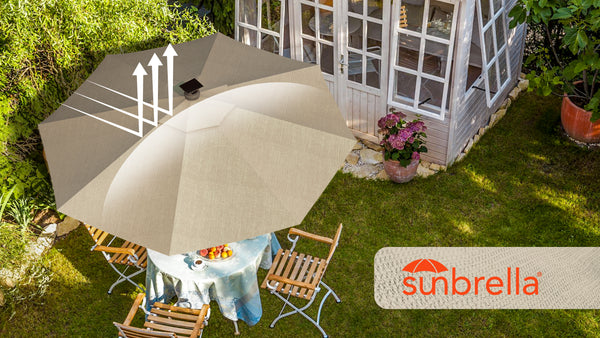 Above Height 2 Premium Series 10ft Smart Umbrella with 8pcs Rib Lights and Sunbrella® Fabric