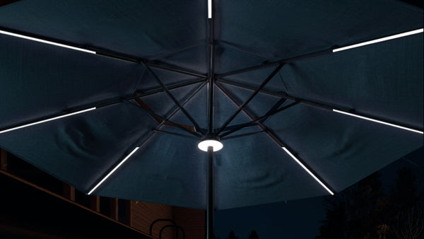 Above Height 2 Premium Series 10ft Smart Umbrella with 8pcs Rib Lights and Sunbrella® Fabric