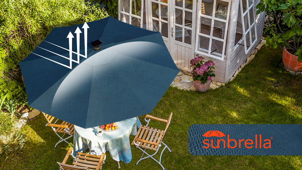 Above Height 2 Premium Series 10ft Smart Umbrella with 8pcs Rib Lights and Sunbrella® Fabric