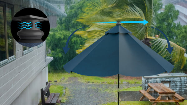 Above Height 2 Premium Series 10ft Smart Umbrella with 8pcs Rib Lights and Sunbrella® Fabric